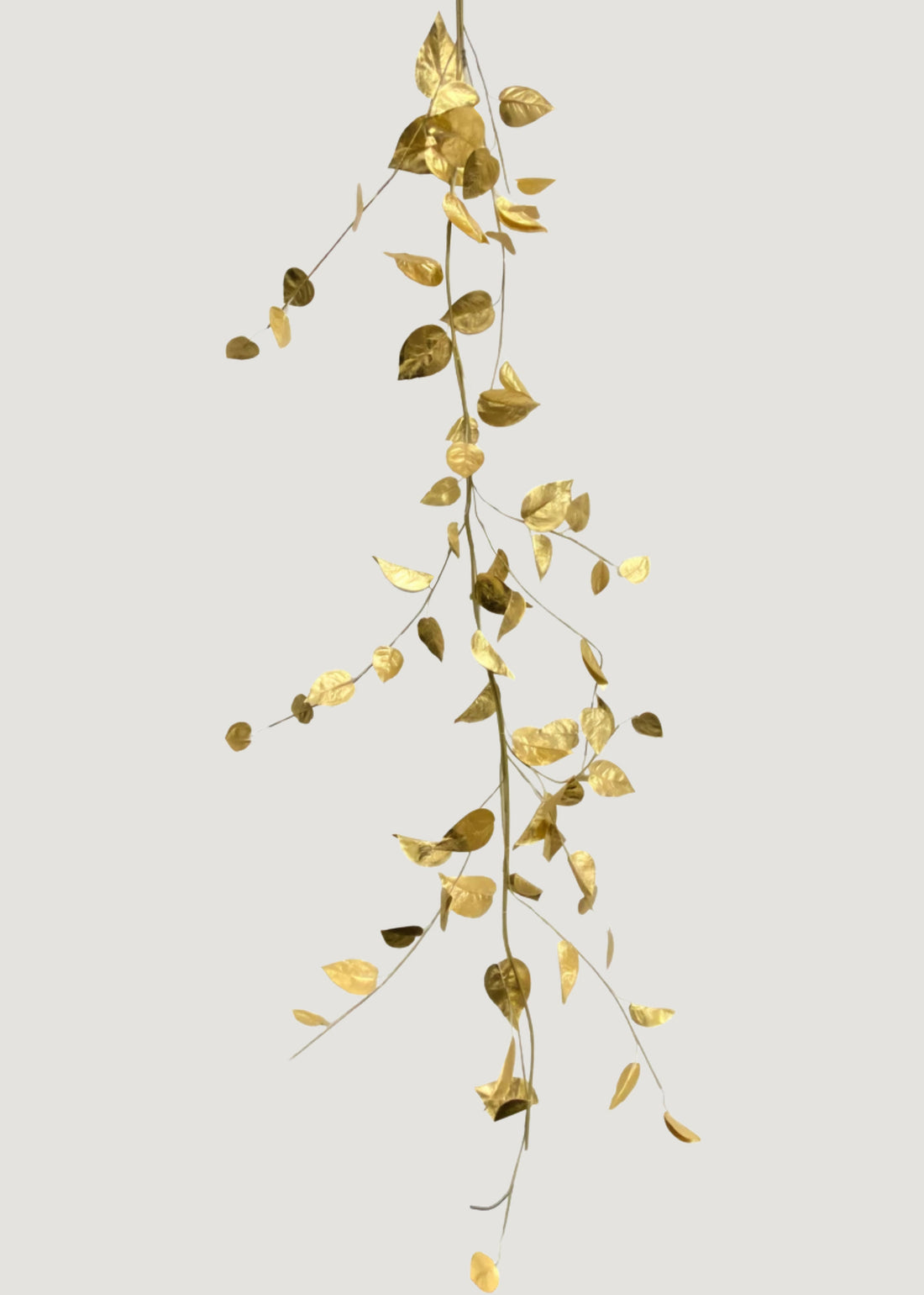 Metallic Gold Faux Ivy Leaf Holiday Garland 