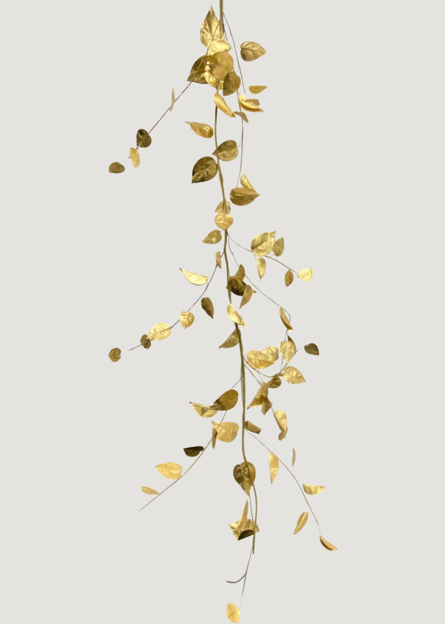 Metallic Gold Faux Ivy Leaf Holiday Garland 