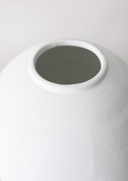 Afloral Ceramic White Konos Vase Opening