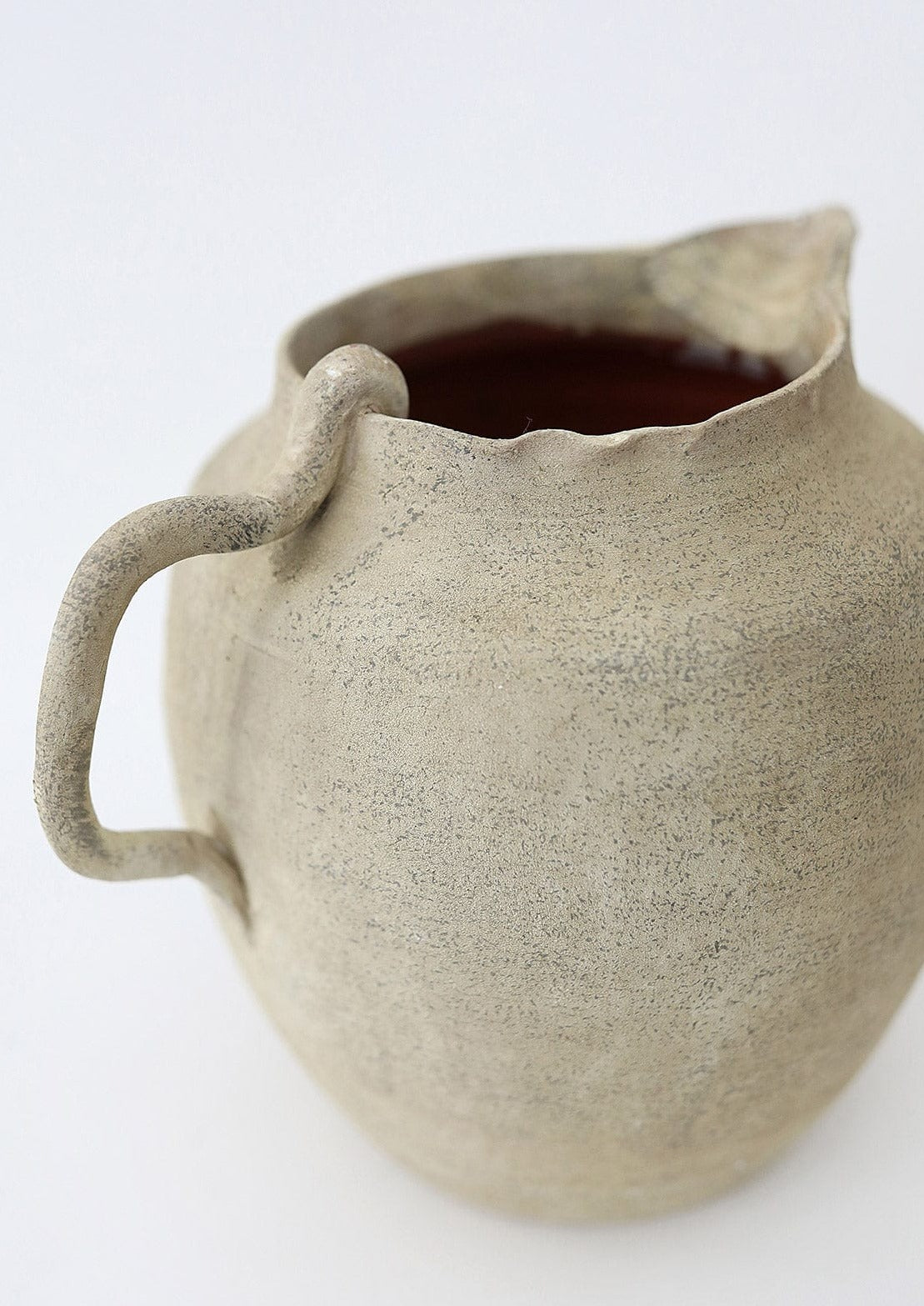 Distressed Pitcher with Handle