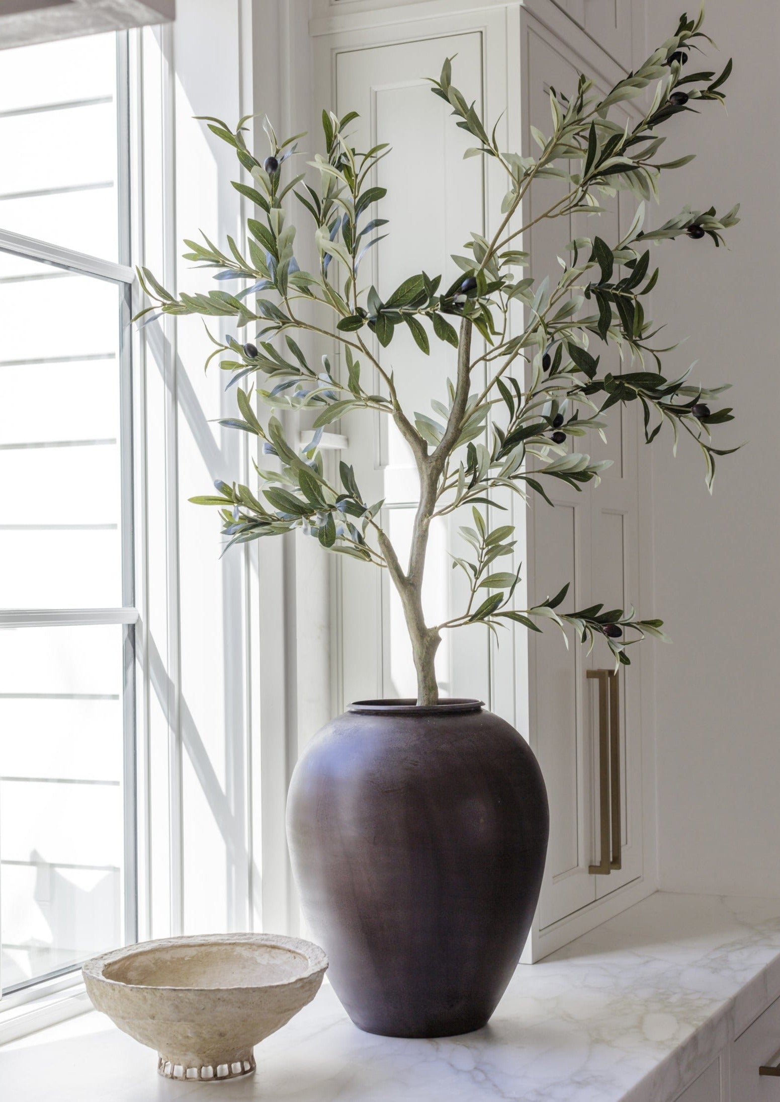 Faux Olive Tree in Pot  Artificial Trees at