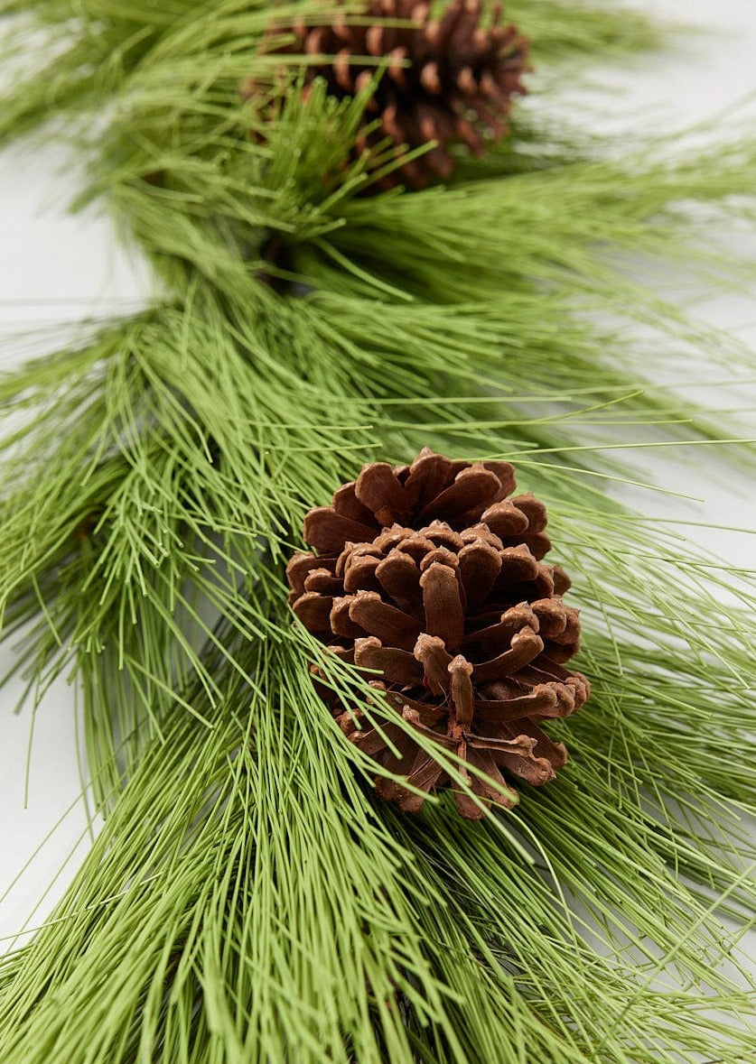 Pine & Pinecone Garland, Artificial Christmas Greenery