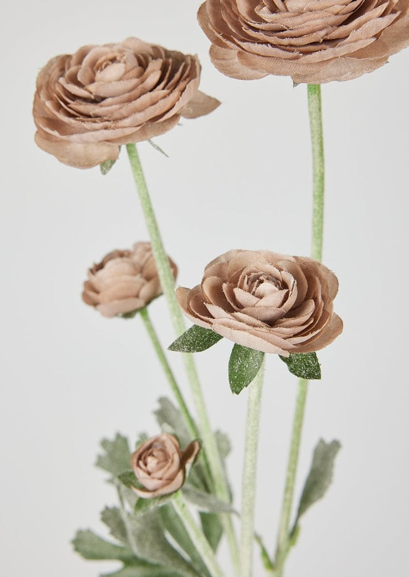 Artificial Beige Ranunculus Flowers