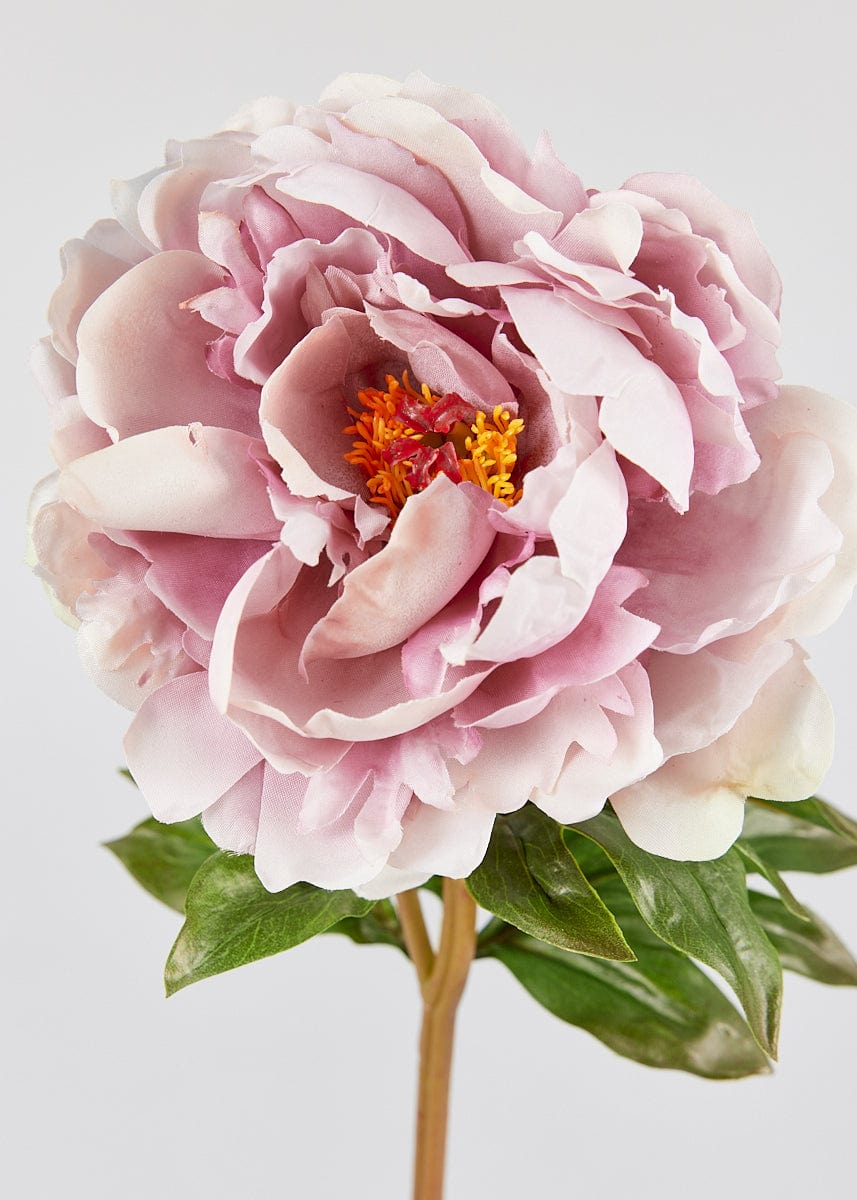 Real Touch Flowers Peony Stem in Lavender Pink Cream