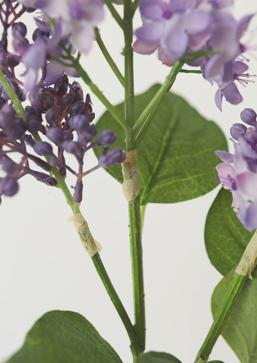 Details of Faux Purple Lilac Stems at Afloral