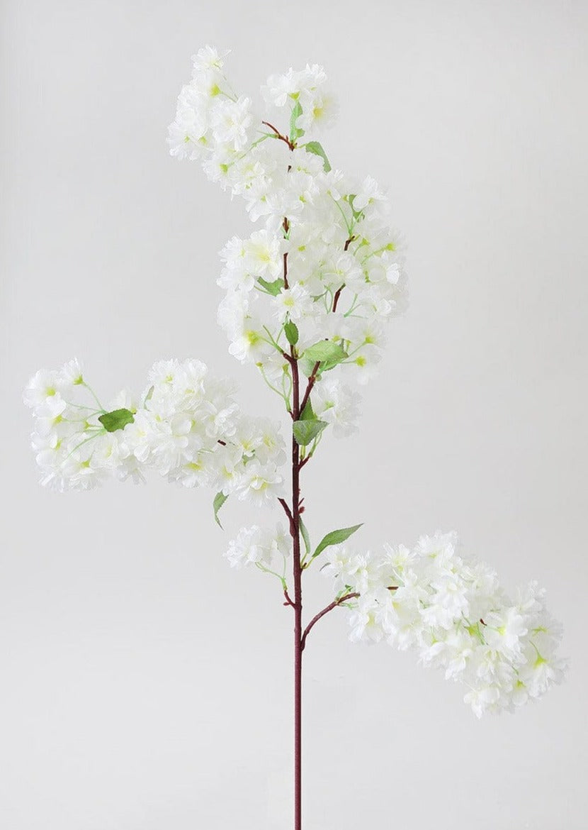 White Cherry Blossom Artificial Flowers at afloral