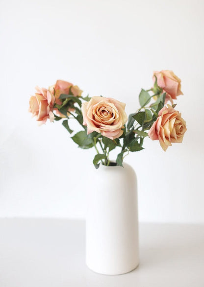 Silk Roses in Mauve Pink