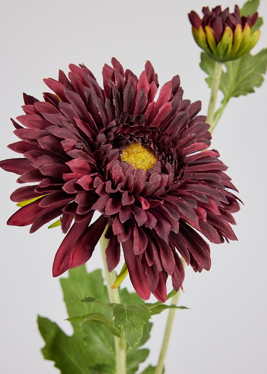 Fake Burgundy Fall Mum