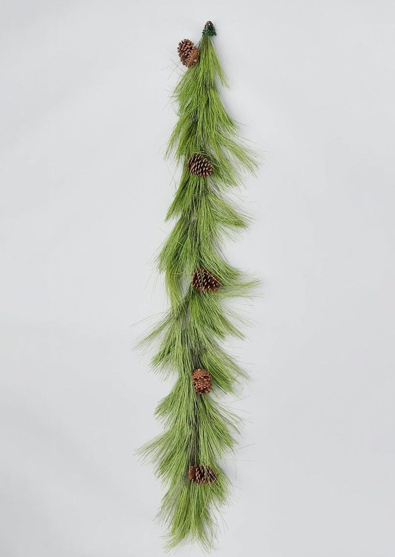 Faux Long Needle Pine Greenery Garland at Afloral