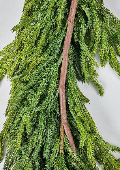 Winter Forest Decor in Real Touch Norfolk Pine Garland at afloral
