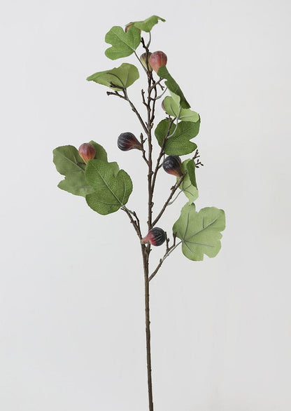 Afloral Fake Fruits Artificial Fig Fruit Branch in Burgundy