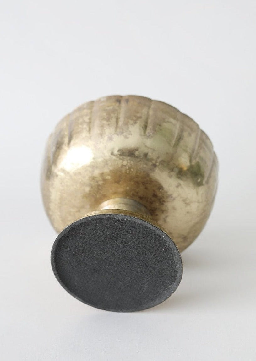 Afloral Distressed Metal Compote Bowl