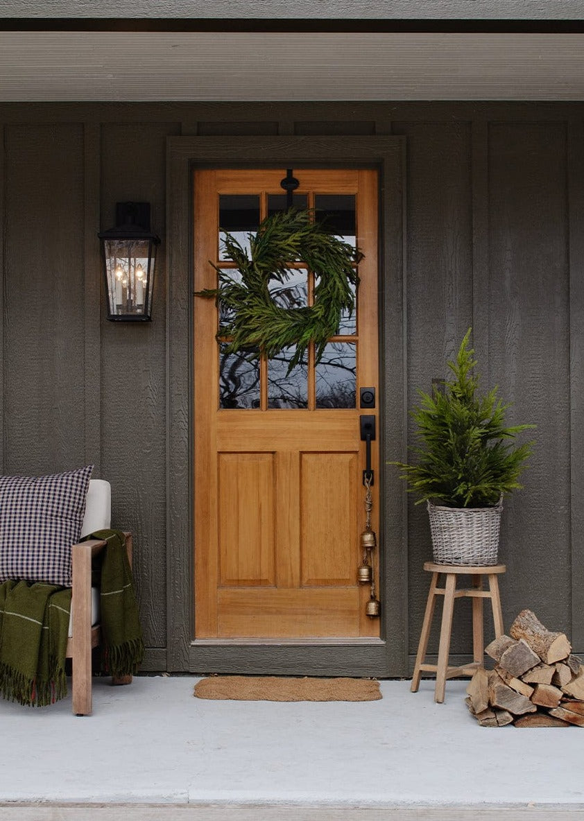 Afloral Norfolk Wreath and Potted Pine Tree