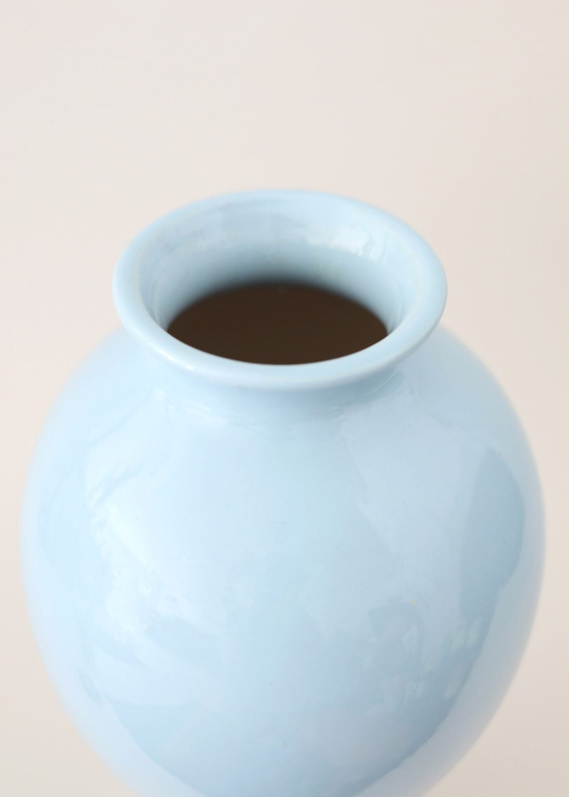 Blue Glossy Ginger Jar Vase Opening