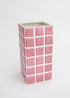 Pink Ceramic Dolomite Vase with Tile Look