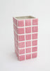 Pink Ceramic Dolomite Vase with Tile Look