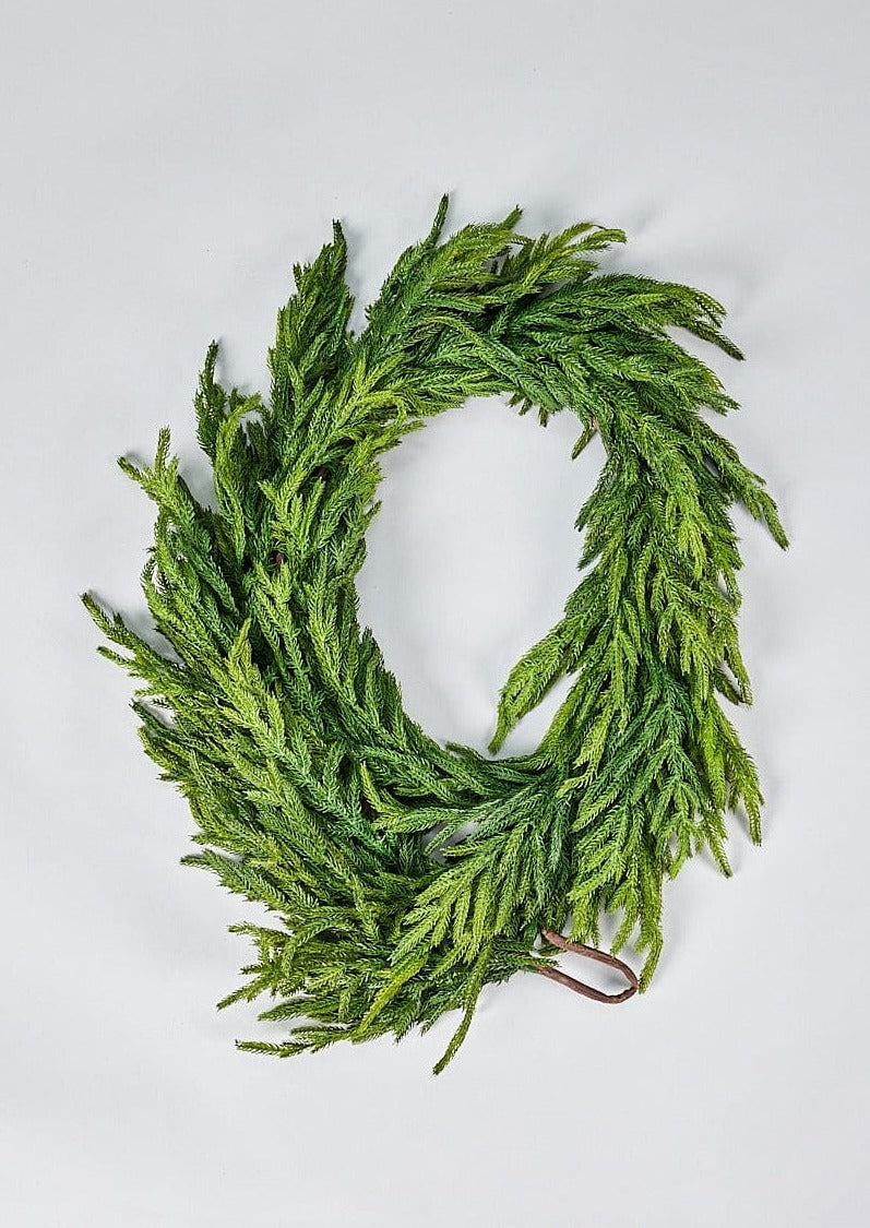 Afloral Deluxe Full Size Real Touch Norfolk Pine Garland