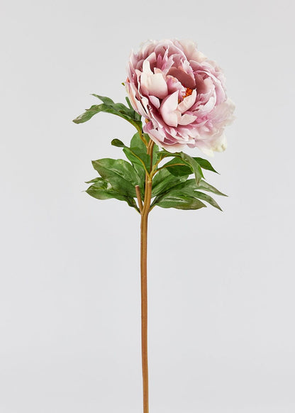 Real Touch Peony Stem in Dusty Lavender