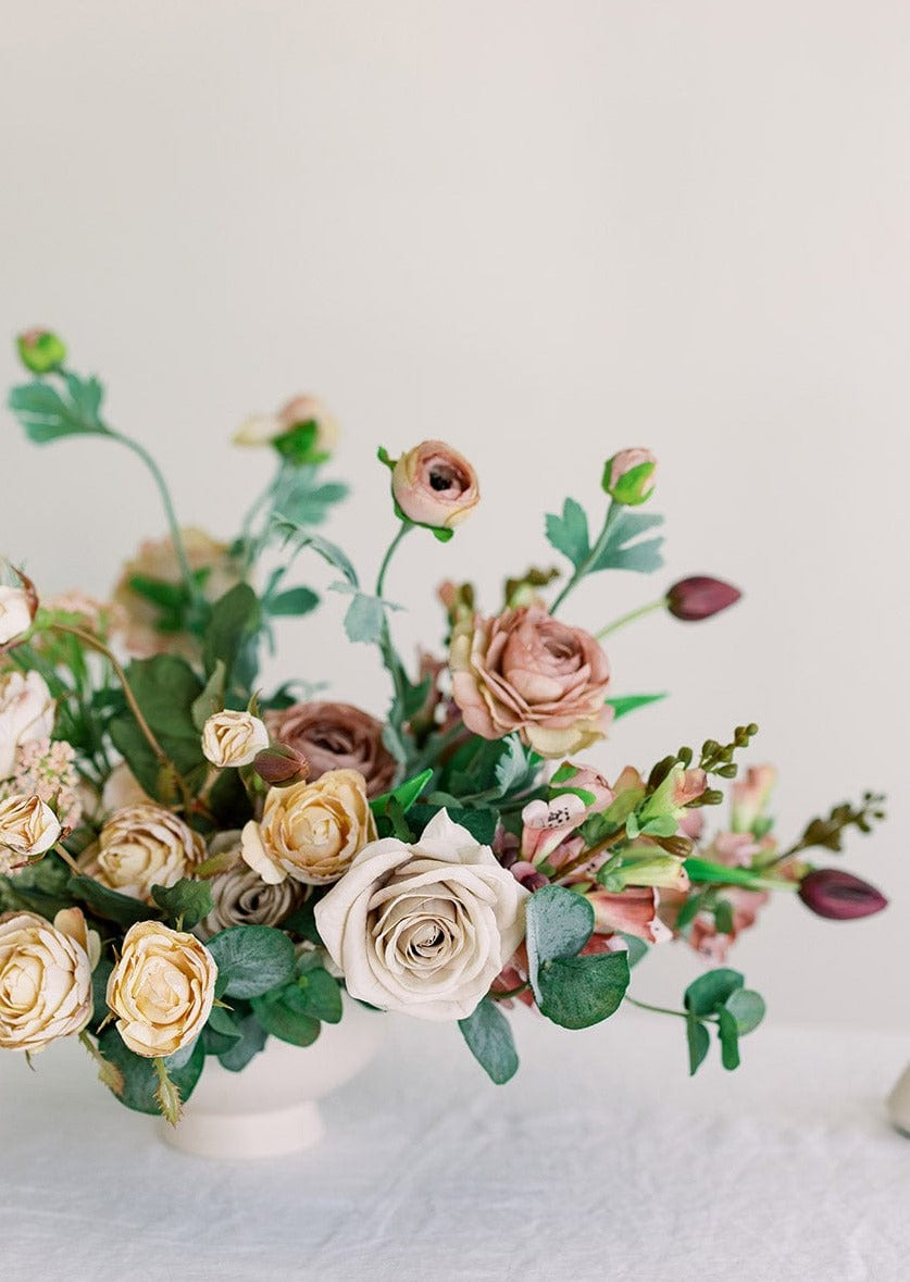 Rose and Ranunculus Flower Centerpiece for Weddings