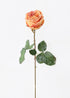 Faux Flowers Sunset Coral Real Touch Rose Bud