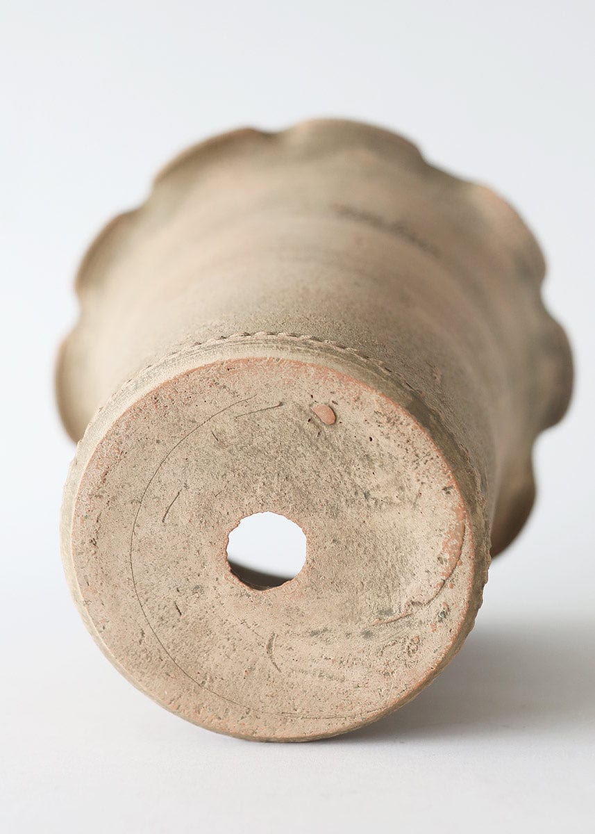 Brown Clay Wakefield Vase Bottom View at afloral