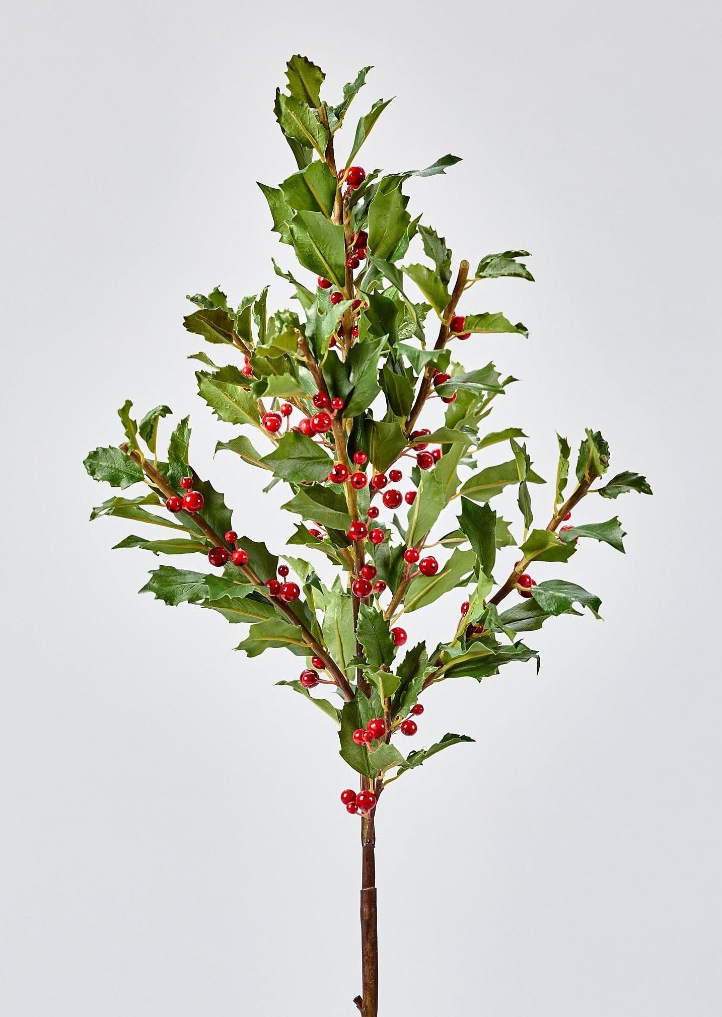 Afloral Artificial Winter Greenery in Faux Holly Branch