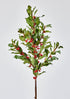 Afloral Artificial Winter Greenery in Faux Holly Branch