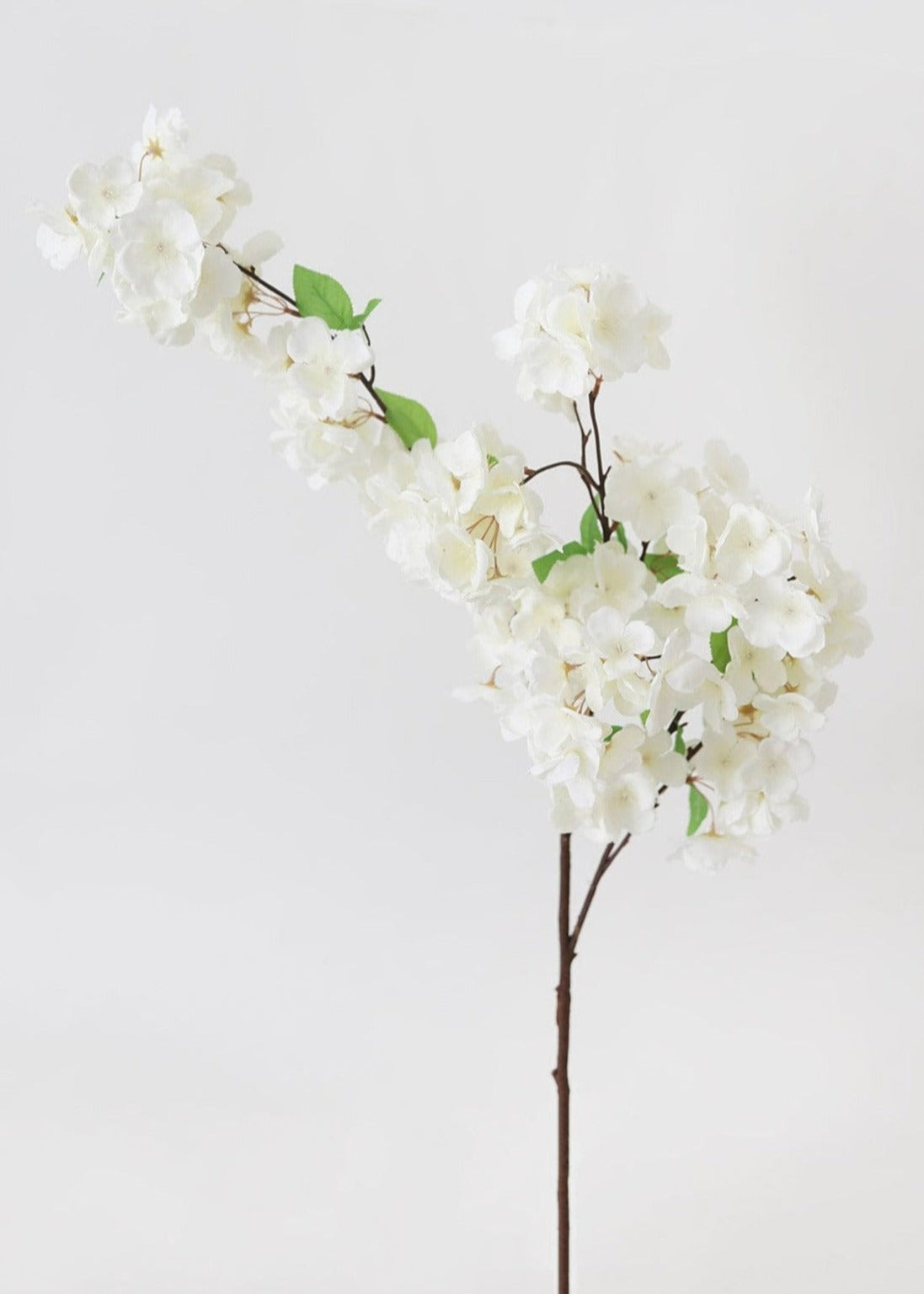 White Faux Lilac Flower Branch - 30