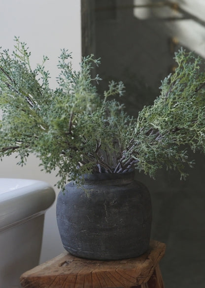 Small Rustic Distressed Concrete Vase in Afloral Video