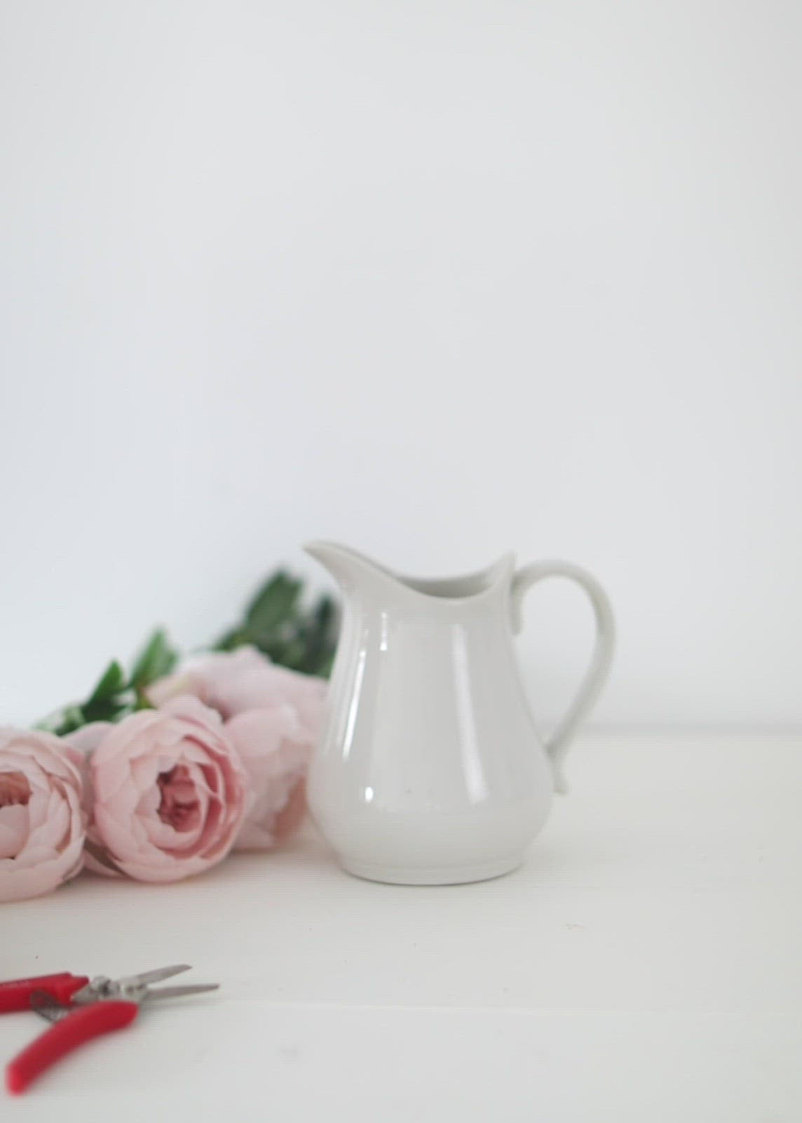 Pink Artificial Peony Vase Arrangement Video Tutorial