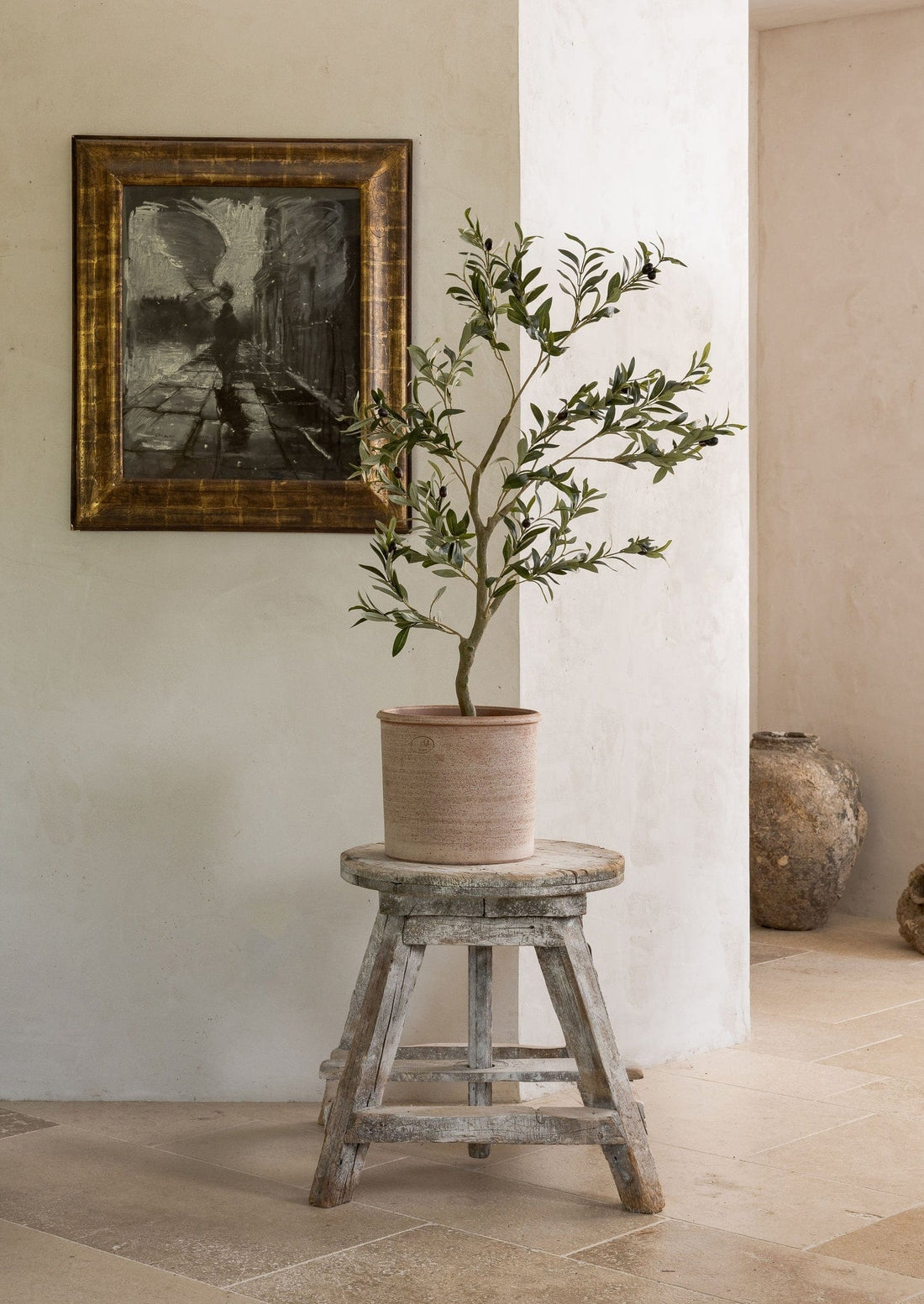 Styled Faux Olive Tree Potted Plant at afloral
